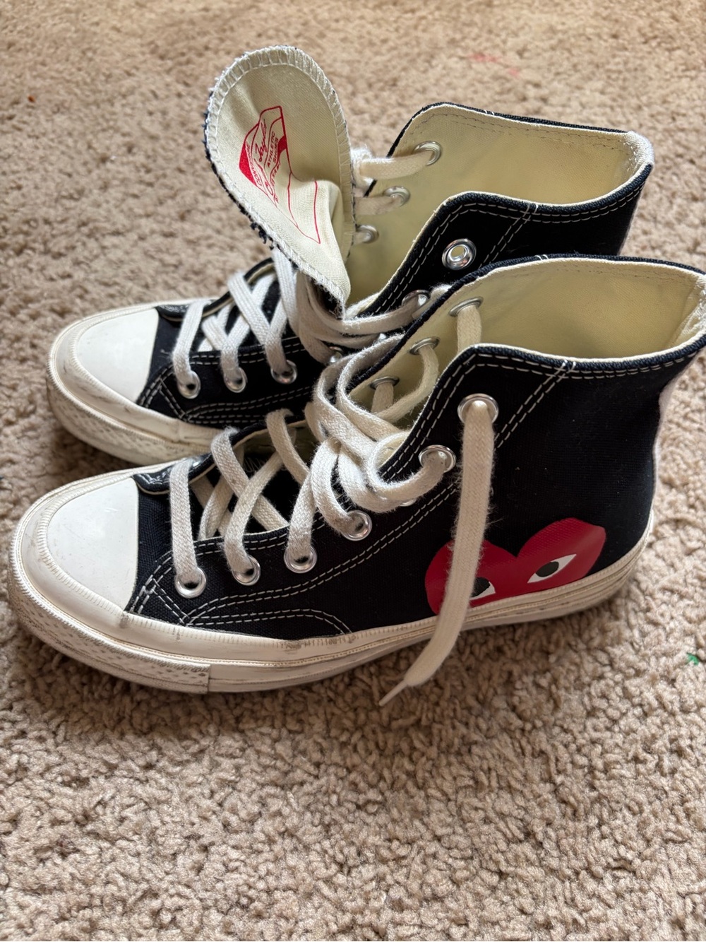 Comme des Garçons Black & White High-Top Sneakers